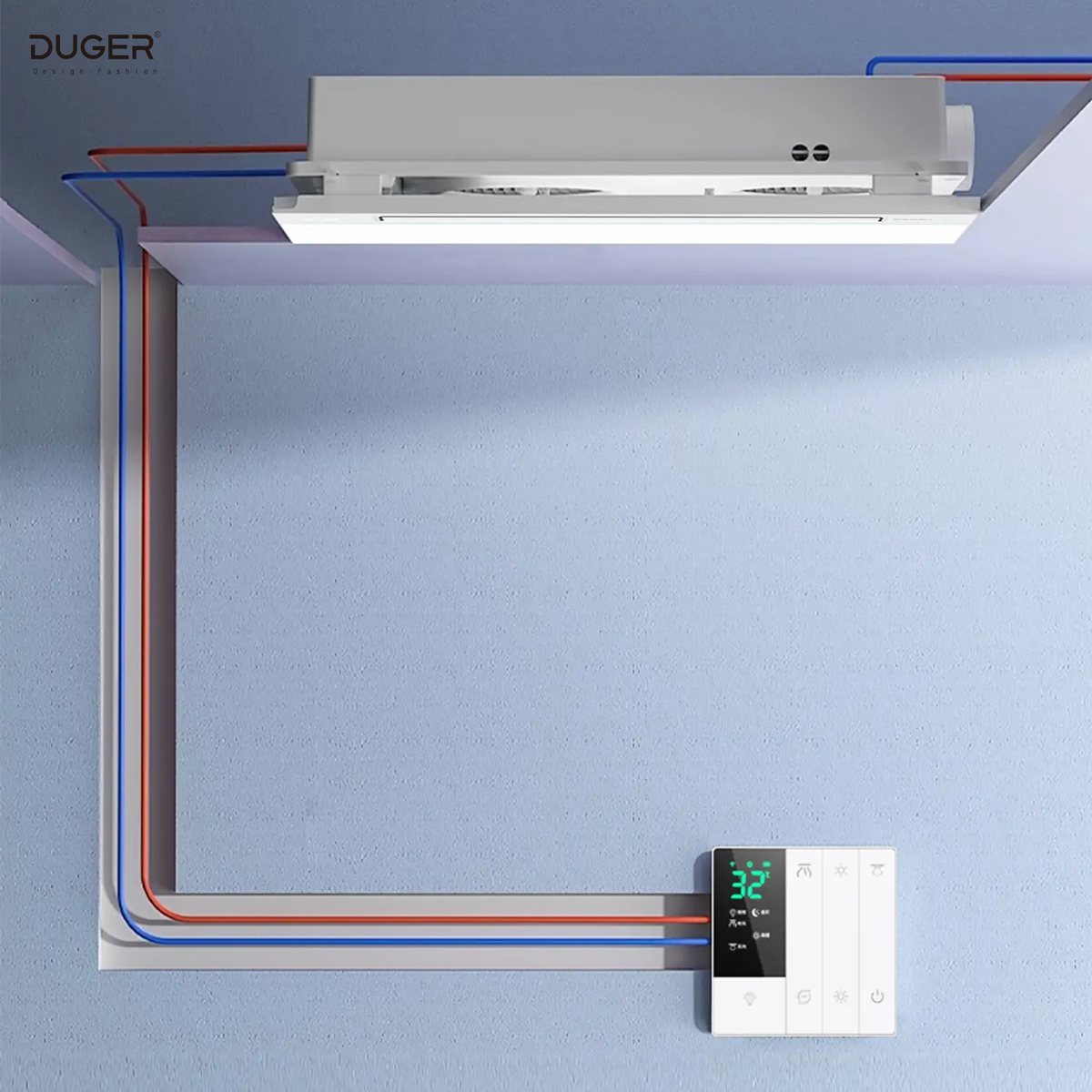 Sơ đồ lắp đặt Duger S3 Plus với bảng điều khiển cảm ứng