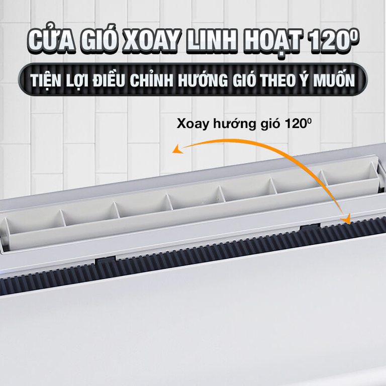 Cận cảnh cửa gió xoay 120° của ENIC SN